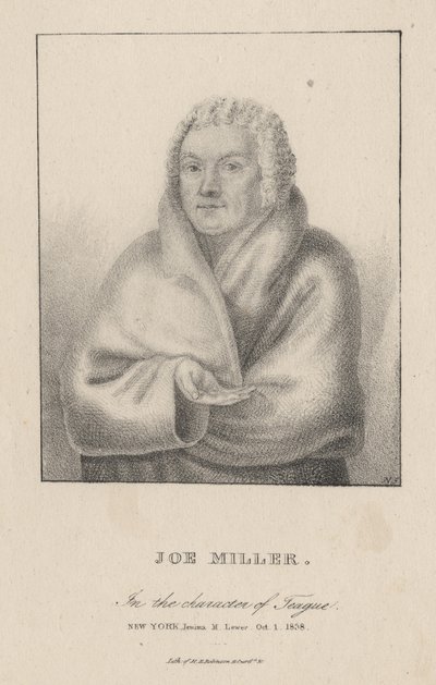 Joe Miller in the Character of Teague, 1838 by Henry R. Robinson